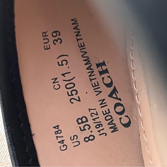 EUC Coach Black Leather Heels with Gold Buckle - Picture 7 of 16